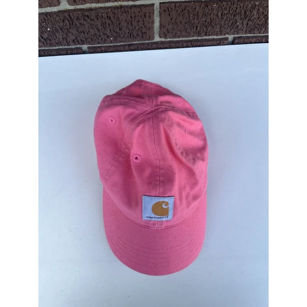 Carhartt Infant Baby Canvas Baseball Hat Cap Pink Elastic Back